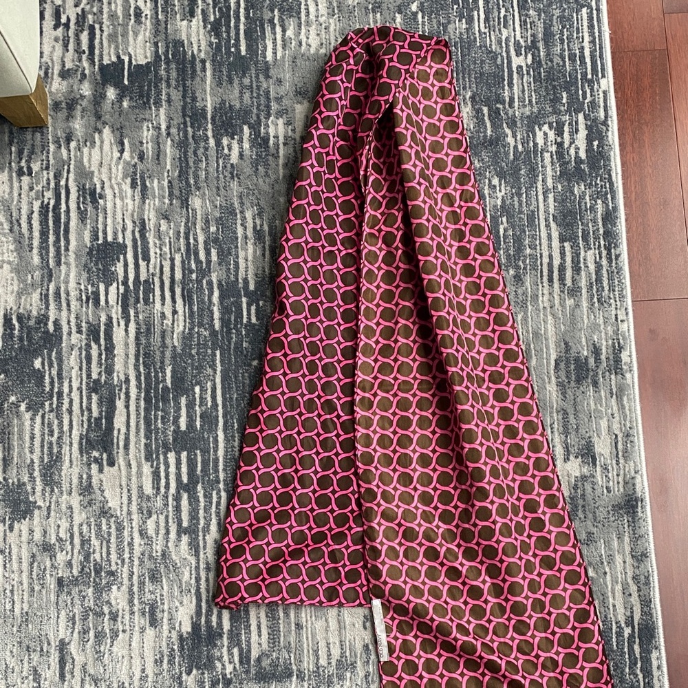 Old navy Pink and Brown Geometric Scarf